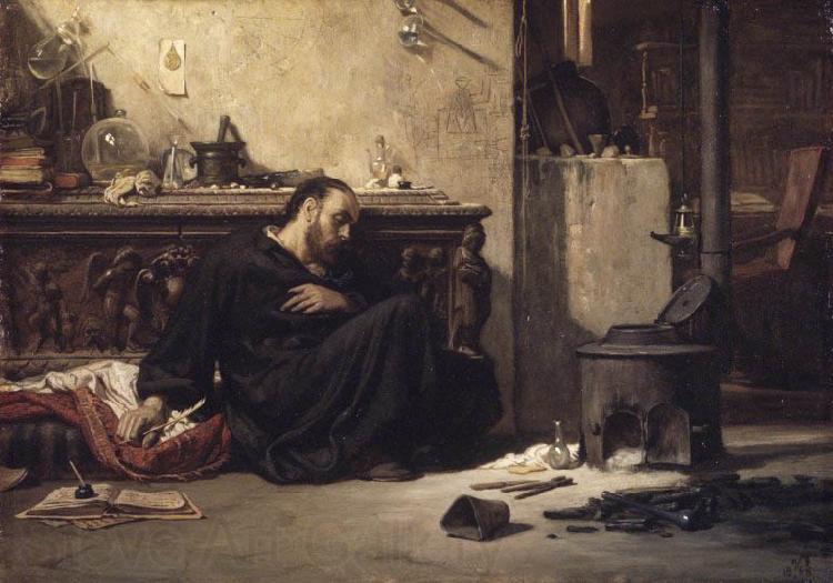 Elihu Vedder The Dead Alchemist France oil painting art